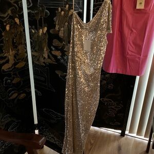 Gold Sequin Evening Gown